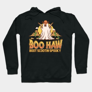 Boo Haw Retro Western Halloween Vintage Ghost Funny Cute Hoodie